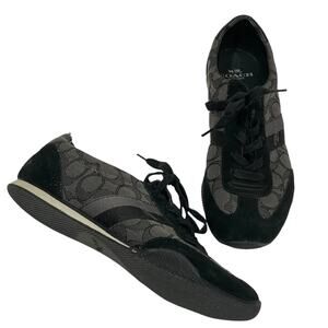 Coach Kelson Lace Up Sneakers - Black/Gray - 8B